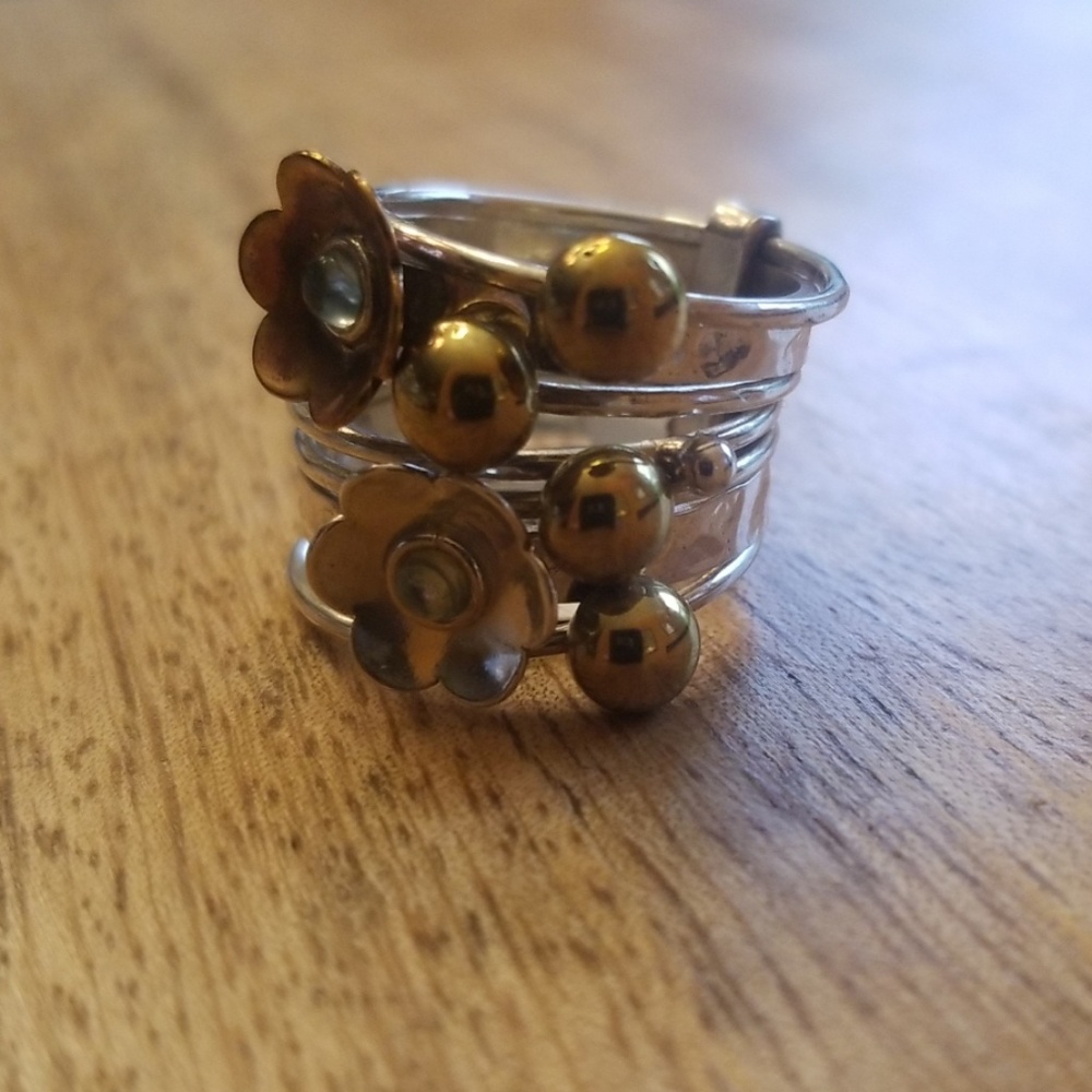 Floral Stack Ring - image 1